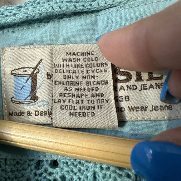 Vintage Fossil Women's Knit Top Cover Up Hoodie Boho Beach Long Sleeve Size XL - Picture 5 of 5